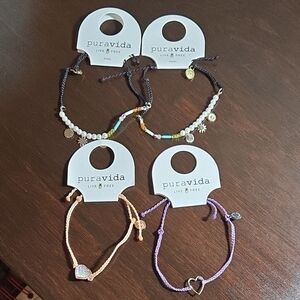 Puravida Adjustable Size Bracelet Lot Of Four New With Tags